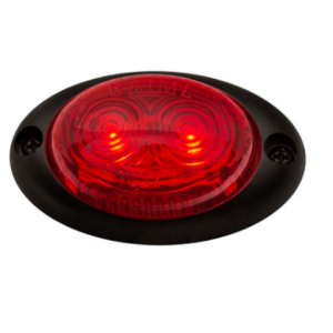 FARO 1032ER - ELECTRONICO ROJO OVALADO 12/24 VOLT