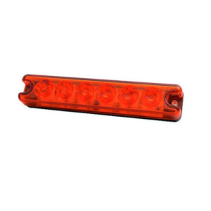 BALIZA 6100 E ROJO BIVOLTAJE 12v./24v, (CON SECUENCIA DE DESTELLOS)