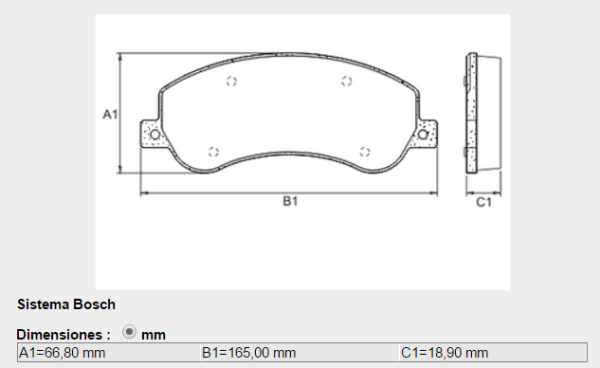 PASTILLA FRENO VW AMAROK NA FRAS-LE