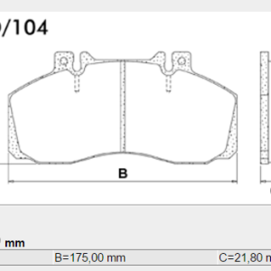 PASTILLA FRENO M.BENZ 710 NA FRAS-LE
