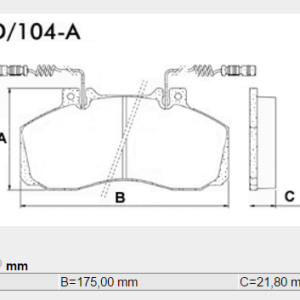 PASTILLA FRENO M.BENZ 710 C/ SENSOR NA FRAS-LE