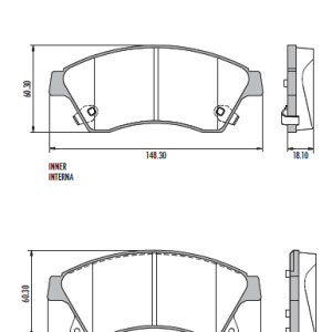 PASTILLA FRENO CHEVROLET CRUZE DEL 2010/.. FRAS-LE