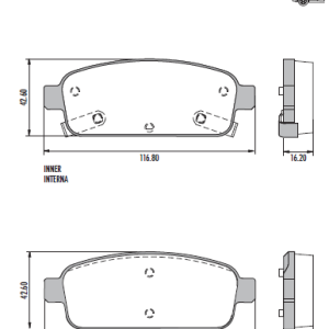 PASTILLA FRENO CHEVROLET CRUZE TRAS 2010/.. FRAS-LE