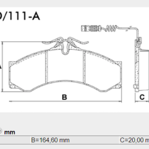 PASTILLA FRENO M.BENZ SPRINTER 310D (97/99) S/PERROT