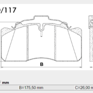 PASTILLA FRENO M.BENZ 712/812/14 98 ELEC.N