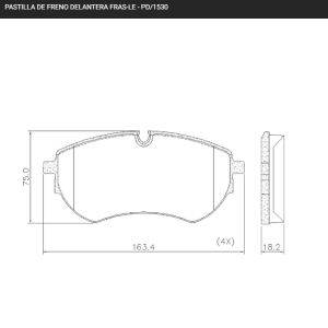 PASTILLA FRENO AMAROK V6 ( 2017/..) FRAS-LE
