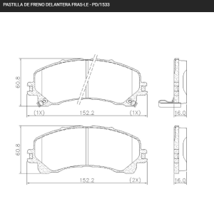 PASTILLA DE FRENO CORSA DEL . 2002-2010 S/AMIANTO FRAS-LE