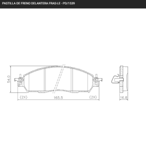 PASTILLA FRENO NISSAN FRONTIER DEL FRAS-LE