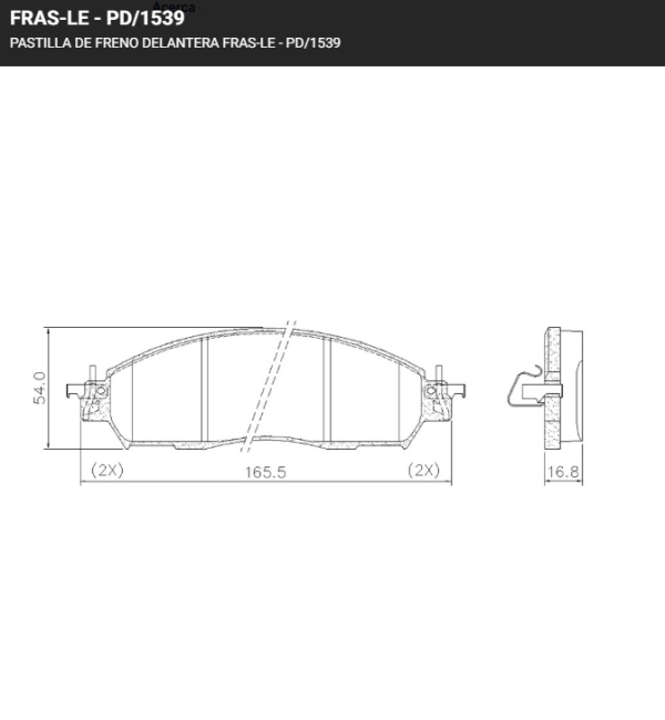 PASTILLA FRENO NISSAN FRONTIER DEL FRAS-LE
