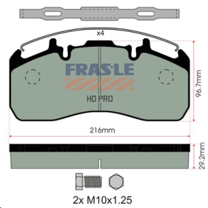 PASTILLA FRENO VOLVO FH12 TRAS. FRAS-LE