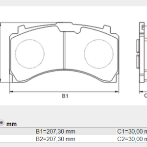 PASTILLA FRENO M.BENZ ACTROS 2010/.. TRAS. FRAS-LE