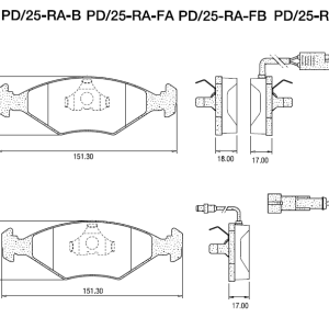 PASTILLA FRENO FIAT DUNA/UNO/REG FRAS-LE