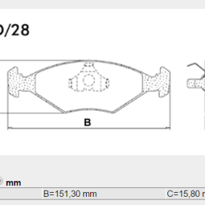 PASTILLA FRENO FORD GALAXI-GOL 2.0 FRAS-LE