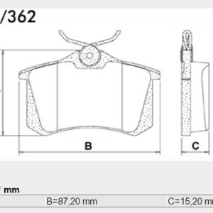 PASTILLA FRENO AUDI-PEUGEOT-VW FRAS-LE
