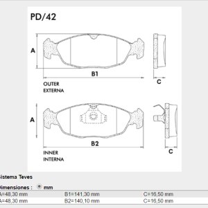 PASTILLA FRENO CHEVROLET CORSA  FRAS-LE