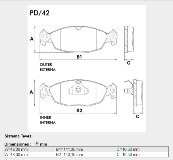 PASTILLA FRENO CHEVROLET CORSA  FRAS-LE