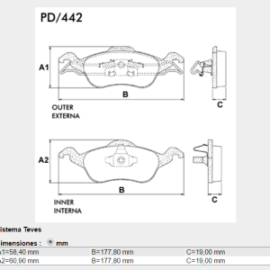 PASTILLA FRENO FORD FOCUS 1.8 TDI FRAS-LE