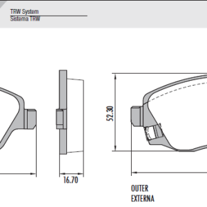 PASTILLA DE FRENO CORSA DEL . 2002-2010 S/AMIANTO FRAS-LE