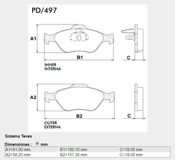 PASTILLA FRENO FORD ECOSPORT-FIESTA FRAS-LE
