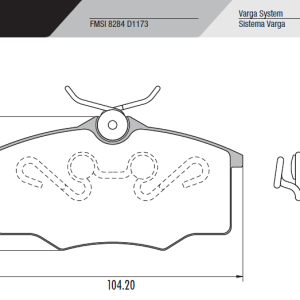 PASTILLA DE FRENO CORSA S/AMIANTO FRAS-LE