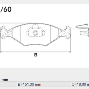 PASTILLA FRENO FIAT: Palio ED/ EDX/EX/ELX -Siena FRAS-LE
