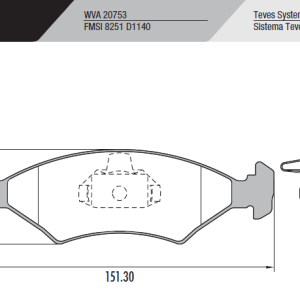 PASTILLA DE FRENO FORD COURIER 97/01 FRAS-LE
