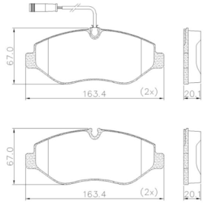 PASTILLA FRENO M.BENZ: SPRINTER 415 (2012/…) VITO (2015/…) FRAS-LE