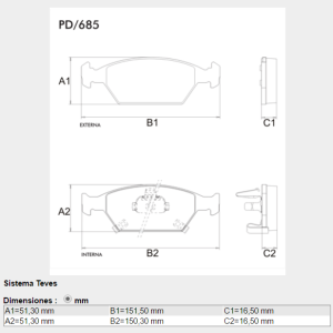 PASTILLA DE FRENO S/AMIANTO FRAS-LE