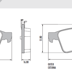 PASTILLA FRENO FORD FOCUS 1,6 LS/AMIANTO FRAS-LE