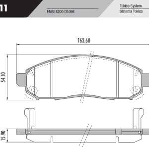 PASTILLA FRENO NISSAN FRONTIER S/AMIANTO FRAS-LE
