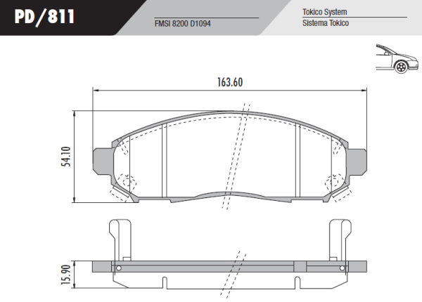 PASTILLA FRENO NISSAN FRONTIER S/AMIANTO FRAS-LE