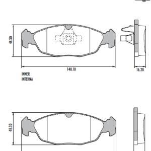 PASTILLA DE FRENO CHEVROLET: Agile LTZ 1.4 (2010/…)