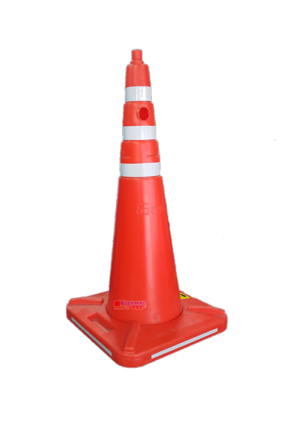 CONO SEGURIDAD DE 65 CM. RIGIDO C/ REFLECTIVO