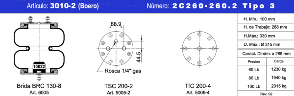 NEUMACARG CONJ. 2C260-260-2  T-3 (2+1)