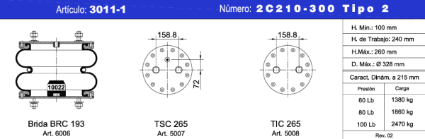 NEUMACARG CONJ. 2C210-300 T-2  (26) 2+2
