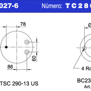 CONJ. U.S.(32-525) TIPO6 NEUMACARG 1 PERNO 2 NIPLES 3/4 RENAULT TC280-565
