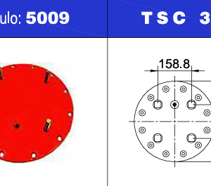 NEUMACARG TAPA SUP(33)  4 ESPARRAGOS 1/2 160mm BOERO