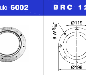 NEUMACARG BRIDA ALUMINIO ARO SOLO FUELLE 22 CON 2 AGUJEROS PASANTES