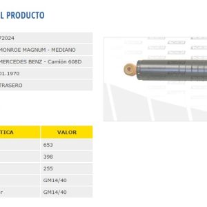 AMORTIG.M.BENZ 608 DEL. Y TRAS