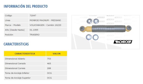 AMORTIG.FORD CARGO 4030 TRASERO
