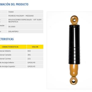 AMORTIG.SUSP.NEUM. BOERO 72065 / 72097 / 2419-4 / 72045