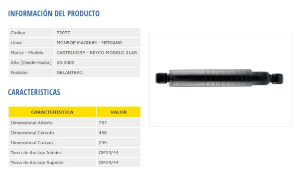 AMORTIG.SUSP.NEUM.REYCO 72077 MOD.21AR