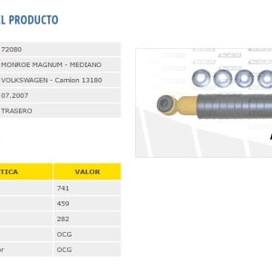 AMORTIG.FORD CARGO 1416 TRAS. 72080 MAGNUM