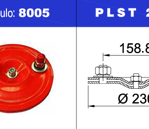 NEUMACARG TAPA (32)T300 SUP 160 ESPARRAGO 1/2 NIPLE 3/4 160 mm