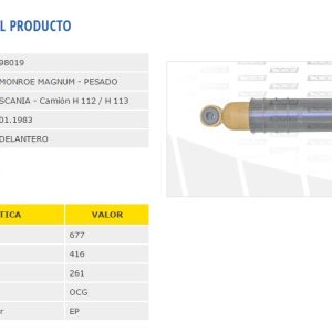 AMORTIG.SCANIA-112/113 FRONTAL DEL. 10435-6 90013 HOP