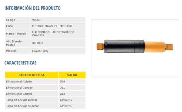 AMORTIG.SUSP.NEUM.MALDONADO 98053 / 650053