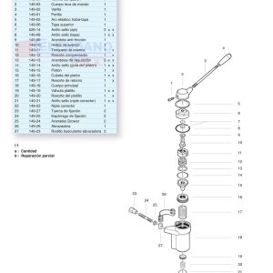 REPUESTO:PARCIAL DE LA VALVULA COMANDO MANUAL