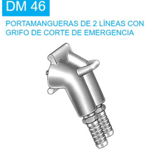 PORTAMANGUERA DE 2 LINEAS CURVO (S/CUERPO ACOPLE)