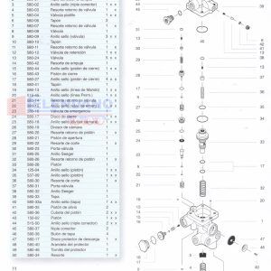 REPUESTO:PARCIAL VALVULA CONTROL 580