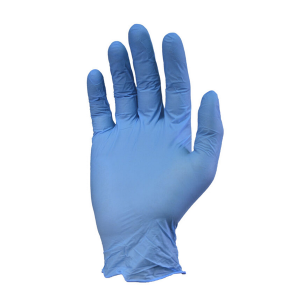 GUANTES NITRILO PUÑO ELASTIZADO TEJIDO AZUL DPS